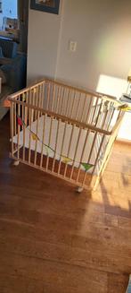 Houten baby box incl. boxkleed, Ophalen, Zo goed als nieuw, Rechthoekig, In hoogte verstelbaar