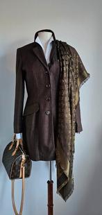 Scapa linnen blazer bruin 40, Kleding | Dames, Jasjes, Kostuums en Pakken, Maat 38/40 (M), Pauw Scapa, Bruin, Ophalen of Verzenden