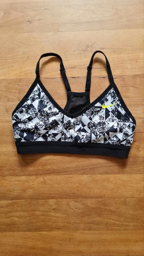 Nike Sport BH XS - Zwart/Wit Geometrisch, Kleding | Dames, Sportkleding, Zo goed als nieuw, Fitness of Aerobics, Maat 34 (XS) of kleiner