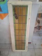 Glas in lood raam - Geel, Doe-het-zelf en Verbouw, Glas en Ramen, Ophalen, Gevelraam of Ruit, Gebruikt, Minder dan 80 cm