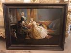 Prachtige olieverf barok schilderij op doek, Antiek en Kunst, Kunst | Schilderijen | Klassiek, Ophalen of Verzenden