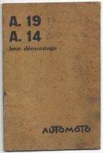 Automoto A19 + A14 reparatieboek 1931 demontage (5269z) moto, Ophalen of Verzenden