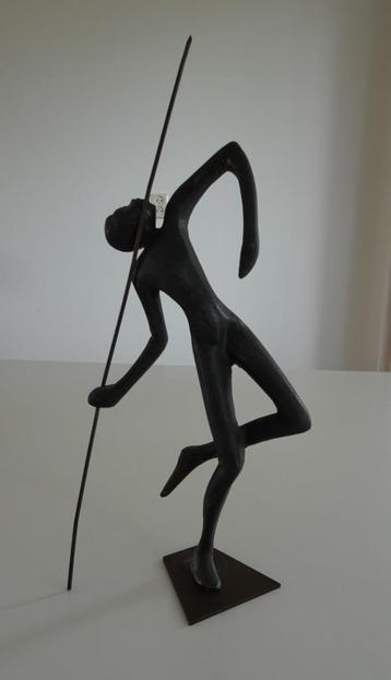Vintage Bronzen Sculptuur van Speerwerper, 1930 beschikbaar voor biedingen