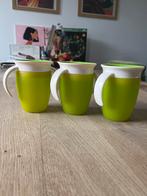 3 groene Munchkin anti-lek bekers, Ophalen of Verzenden, Gebruikt