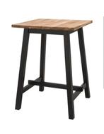 1 statafel prachtig hout op zwart stalen frame €90,-, Ophalen, Zo goed als nieuw