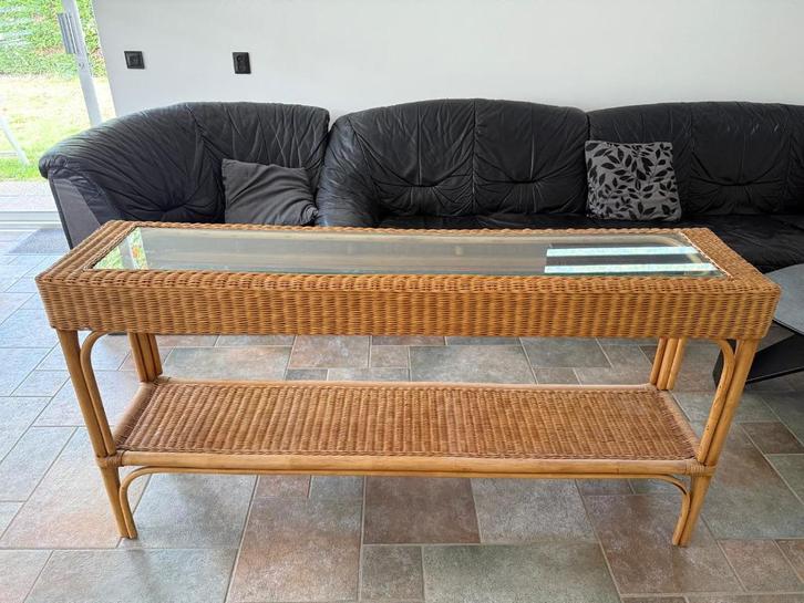Vintage rotan dressoir, Huis en Inrichting, Kasten | Dressoirs, Gebruikt, 150 tot 200 cm, 25 tot 50 cm, Overige materialen, Ophalen