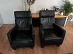 Leren stoelen, Huis en Inrichting, Fauteuils, Ophalen, Zo goed als nieuw, Leer