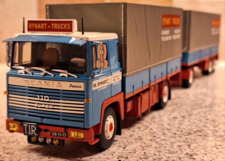 SCANIA 110-SUPER bakwagen met aanhanger "Rynart - Klundert", Hobby en Vrije tijd, Modelauto's | 1:50, Nieuw, Bus of Vrachtwagen