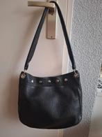 Zwarte GROOM schoudertas leer, Sieraden, Tassen en Uiterlijk, Tassen | Damestassen, Ophalen of Verzenden, Gebruikt, Zwart, Schoudertasje