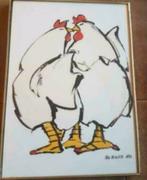 Zeefdruk 2 kippen Ellen MEUWESE 2000, Ophalen