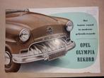 auto folder Opel Olympia Rekord 1955, Gelezen, Opel, Ophalen of Verzenden, General Motors Continental