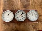Weerstation met Klok, thermometer hygrometer barometer, Ophalen of Verzenden, Binnenthermometer