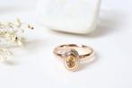14 Karaat Gouden Ring Met Citrien Edelsteen, 18 tot 19, Ophalen of Verzenden, Zo goed als nieuw, Met edelsteen