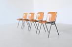 Giancarlo Piretti - Castelli - Dinning chairs 4x, Gebruikt, Bruin, Ophalen of Verzenden, Vier