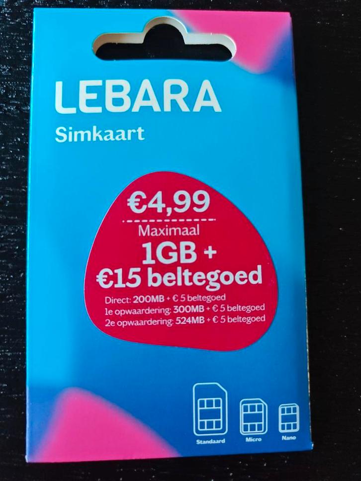 Meerdere Lebara Simkaarten - Alles in 1 Koop! 20 stuks, Telecommunicatie, Prepaidkaarten en Simkaarten, Nieuw, Simkaart, Overige providers