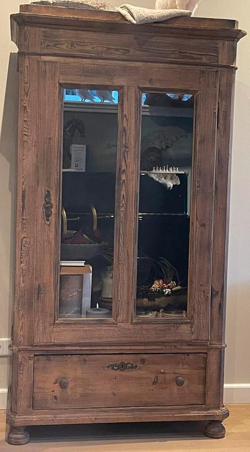 Antieke kast oud grenen, Huis en Inrichting, Kasten | Vitrinekasten, Zo goed als nieuw, 150 tot 200 cm, 50 tot 100 cm, 50 tot 75 cm