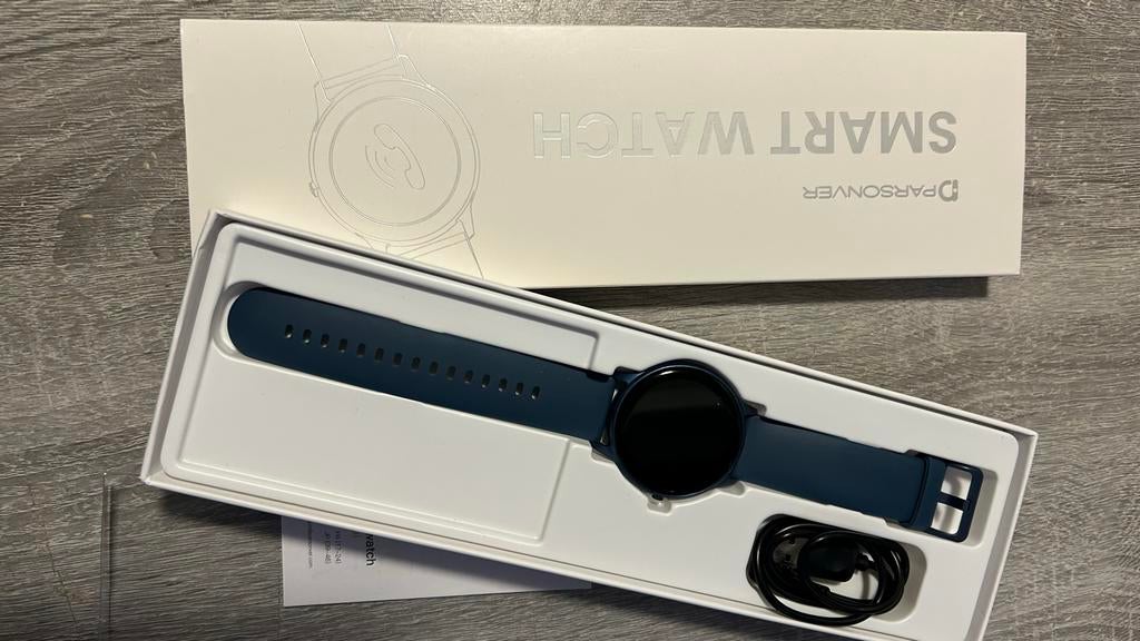 Parsonver Smartwatch - Zo goed als nieuw!, Gebruikt, Blauw, Hartslag, Ophalen of Verzenden