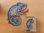Wooden Jigsaw Puzzle - Chameleon, Hobby en Vrije tijd, Denksport en Puzzels, Ophalen of Verzenden, Minder dan 500 stukjes, Zo goed als nieuw