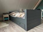 Bedbank Woood met lade, Huis en Inrichting, Slaapkamer | Bedden, Zo goed als nieuw, Hout, Ophalen