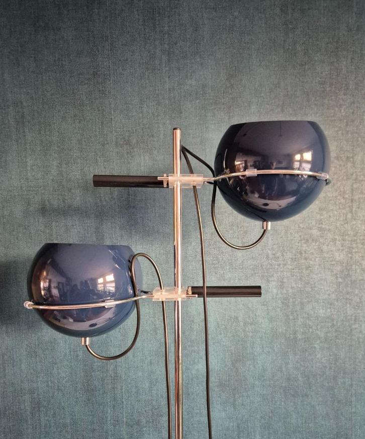 Vintage vloerlamp - Gepo Napoli - Jaren 70, Huis en Inrichting, Lampen | Vloerlampen, Zo goed als nieuw, 150 tot 200 cm, Metaal
