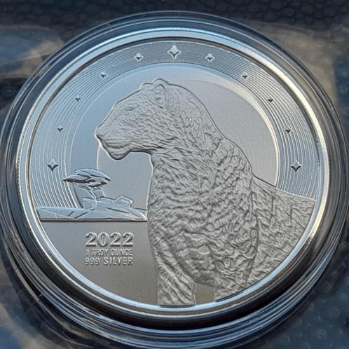 2022 African Leopard Ghana 1 oz silver, Postzegels en Munten, Munten | Afrika, Overige landen, Zilver, Verzenden