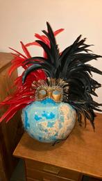 Venetië masker met veren carnaval, Hobby en Vrije tijd, Ophalen, Gebruikt, Accessoires