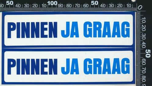 Sticker: Pinnen - Ja graag (1), Verzamelen, Stickers, Zo goed als nieuw, Bedrijf of Vereniging, Ophalen of Verzenden