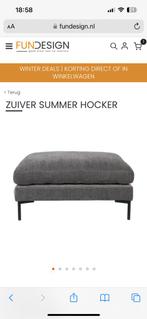 Zuiver Summer hocker footstool antraciet, Rechthoekig, Zo goed als nieuw, Ophalen