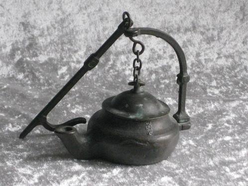 Brons Olielampje Tuitlampje Hanglampje Antiek, Antiek en Kunst, Antiek | Koper en Brons, Ophalen