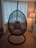 Zwarte Egg Hangstoel - Relax in Stijl!, Huis en Inrichting, Stoelen, Zwart, Nieuw, Ophalen of Verzenden, Riet of Rotan