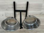 RVS hondevoerbak set op stander, Ophalen of Verzenden