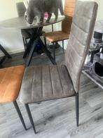 Eettafel stoelen, Huis en Inrichting, Stoelen, Ophalen, Zo goed als nieuw, Grijs, Vier