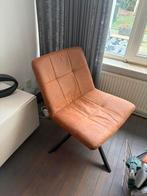 Cognac kleurige fauteuils van gerecycled leer, Ophalen, Zo goed als nieuw, 50 tot 75 cm, Leer