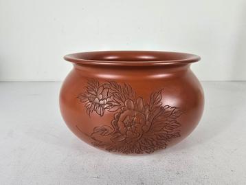 Bonsai pot, rode klei, Tokoname, Japan, midden 20e eeuw beschikbaar voor biedingen