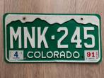 Kentekenplaat COLORADO, Verzamelen, Ophalen of Verzenden, Gebruikt