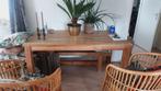 Teak Eettafel massief hout, Huis en Inrichting, Ophalen, Rechthoekig