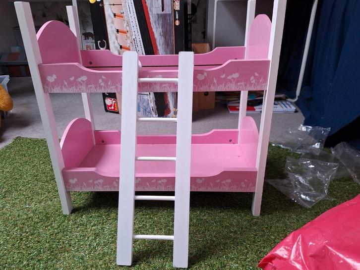 Poppen stapelbed, Kinderen en Baby's, Speelgoed | Poppen, Zo goed als nieuw, Babypop, Ophalen