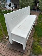 Witte Houten Klepbank met Opbergruimte, Antiek en Kunst, Ophalen