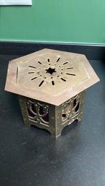 Theelicht met rode glaasjes, Antiek en Kunst, Ophalen, Koper