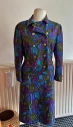 Vintage 80s mantelpak, Kleding | Dames, Kostuum of Pak, Paars, Maat 42/44 (L), Ophalen of Verzenden