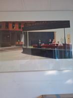 Nighthawks reproductie poster in mooie lijst, Ophalen, Zo goed als nieuw, Motorboot, Kaart, Foto of Prent