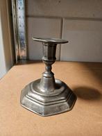 Antieke Tinnen Kandelaar - 19e Eeuw, Ophalen of Verzenden