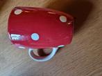 VROLIJKE ROOD MET WITTE STIPPEN POLKADOT BEKER, Ophalen of Verzenden