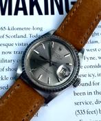 Rolex Datejust 36mm staal ref 1603 rhodium/grijs leren band, Overige merken, Staal, Polshorloge, 1960 of later
