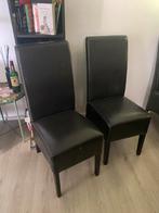 Lere eetkamerstoelen zwart, Huis en Inrichting, Stoelen, Ophalen, Gebruikt, Twee, Zwart