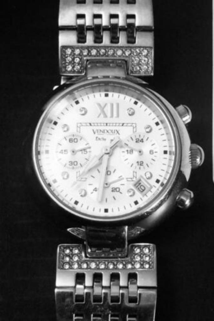 dameshorloge Vendoux met ingelegd Swarovski, Sieraden, Tassen en Uiterlijk, Horloges | Dames, Zo goed als nieuw, Overige merken