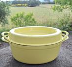 Vintage Le Creuset Doufeu, grote ovale pan, Gebruikt, Ophalen of Verzenden, Koekenpan of Braadpan, Gietijzer