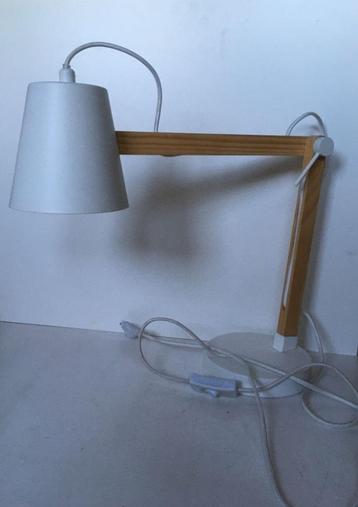 Bureaulamp - Lucide wit met hout beschikbaar voor biedingen
