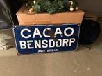 Bensdorp cacao amsterdam emaille reclame bord, Verzamelen, Ophalen of Verzenden, Zo goed als nieuw, Reclamebord