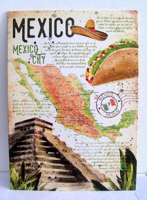 Mexico City Metalen wandplaat Displate Collection, Huis en Inrichting, Woonaccessoires | Wanddecoraties, Zo goed als nieuw, Ophalen of Verzenden